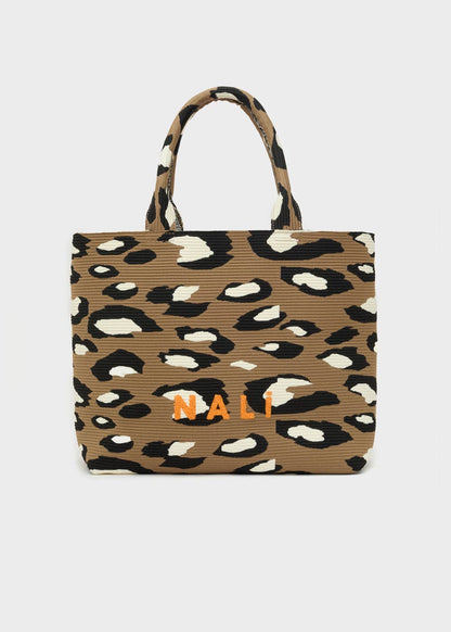 TOTE BAG MIT LEOPARDENMUSTER