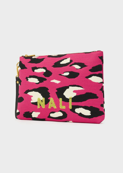 POUCH MIT LEOPARDENMUSTER