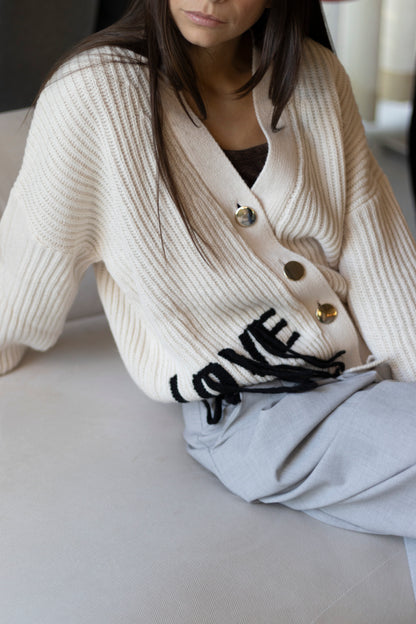 STRICKCARDIGAN "LOVE"