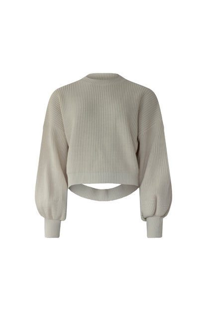 Pullover mit weiten Ärmeln in beige