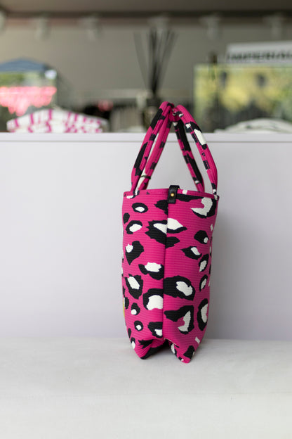 TOTE BAG MIT LEOPARDENMUSTER