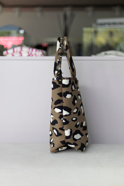 TOTE BAG MIT LEOPARDENMUSTER