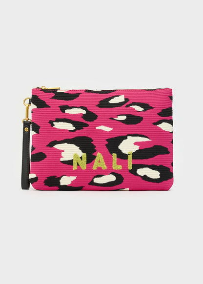 POUCH MIT LEOPARDENMUSTER